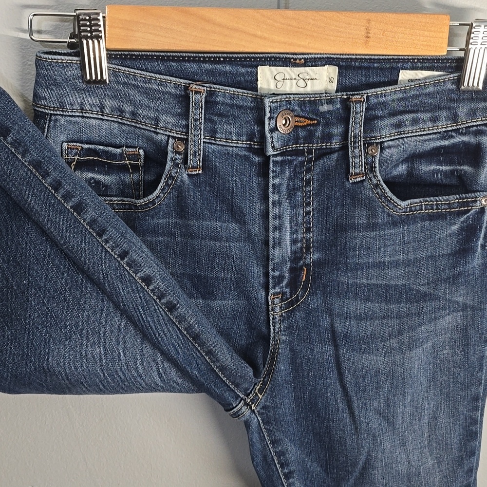 Jessica Simpson Jeans Women's Size 0 Size 25 Blue Curvy High Rise Skinny - Picture 6 of 12